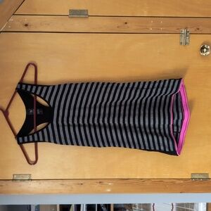 Black, Grey and Pink work out top